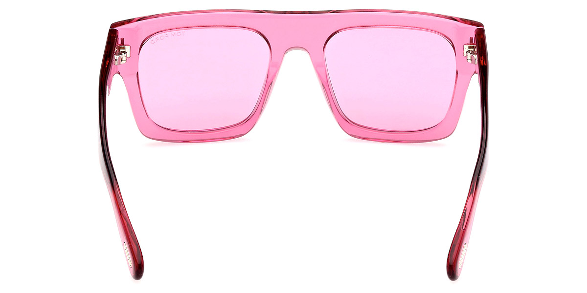 Color: Shiny Transparent Fuchsia/T Logo (75S) - Tom Ford FT0711Fausto75S53