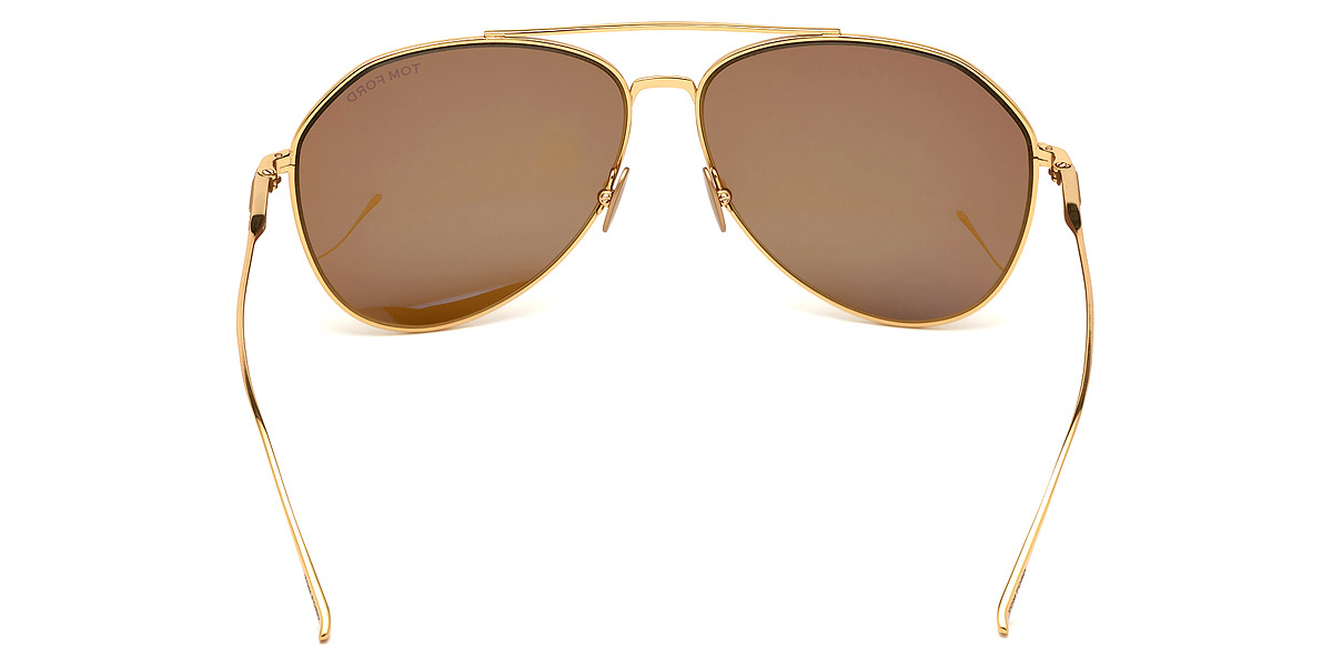 Color: Shiny TF Yellow Gold Titanium (30E) - Tom Ford FT0747Cyrus30E62