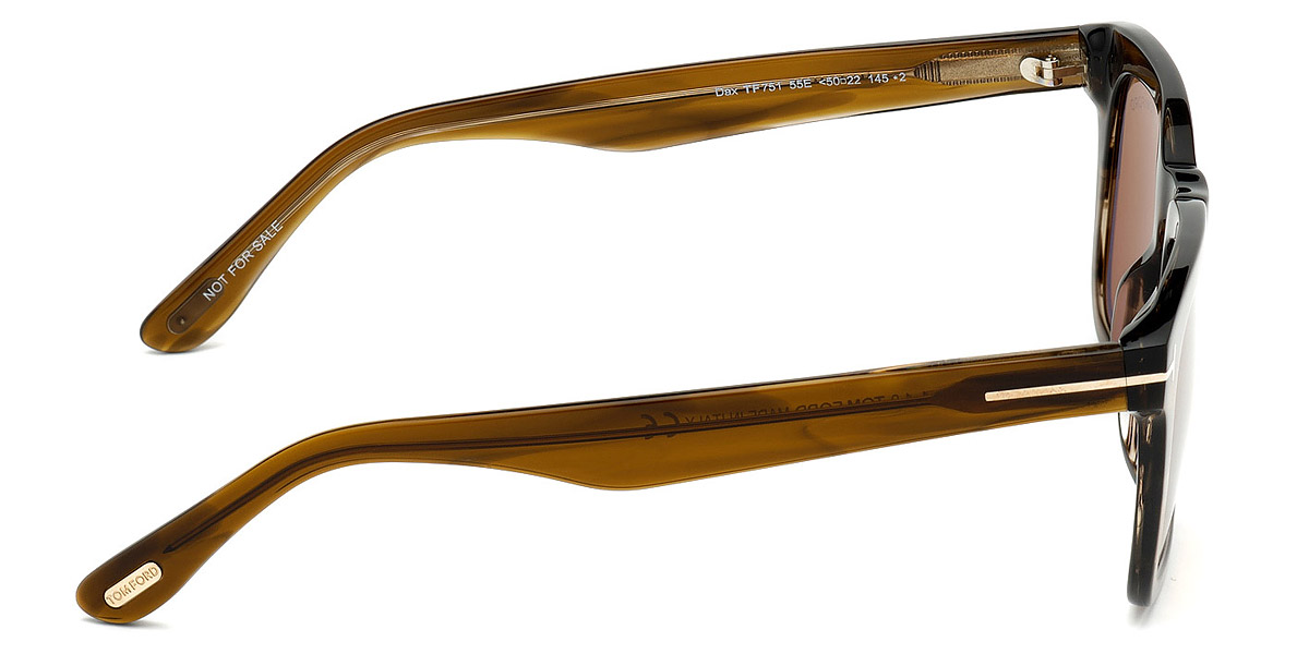 Color: Dark Brown Fade to Light Striped Brown (55E) - Tom Ford FT0751Dax55E50