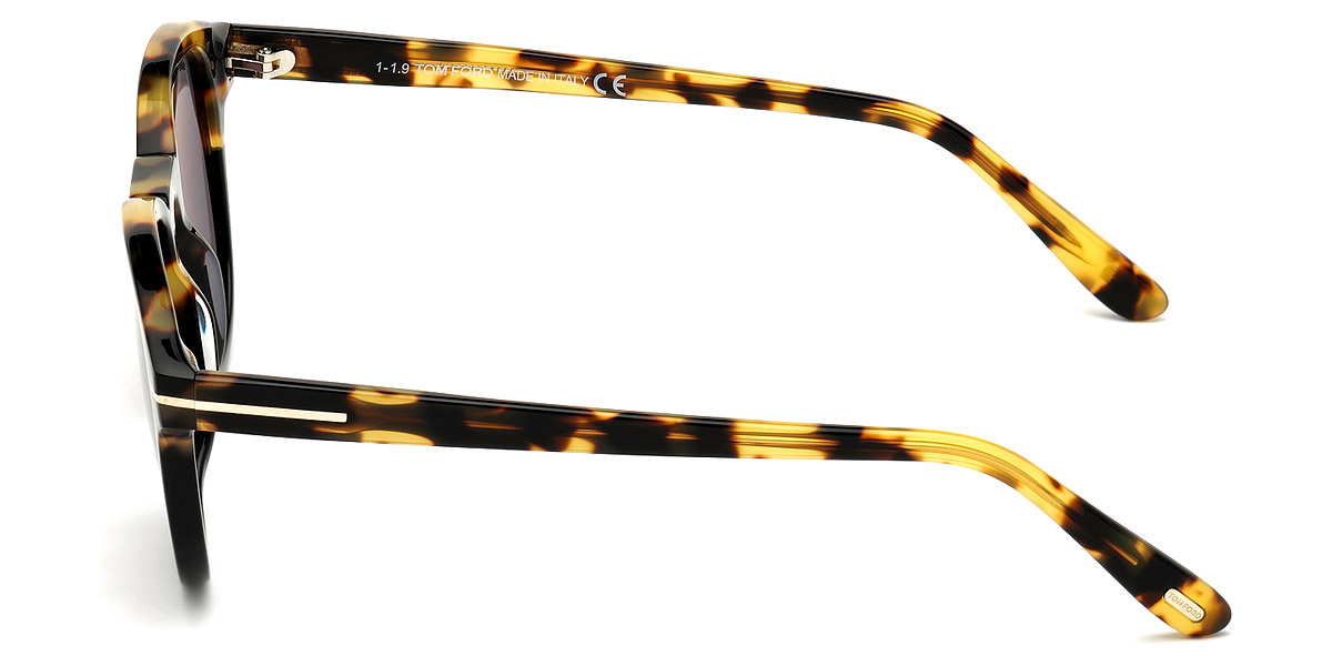 Color: Shiny Tortoise Clear-Cut Black (56A) - Tom Ford FT0752Jameson56A52