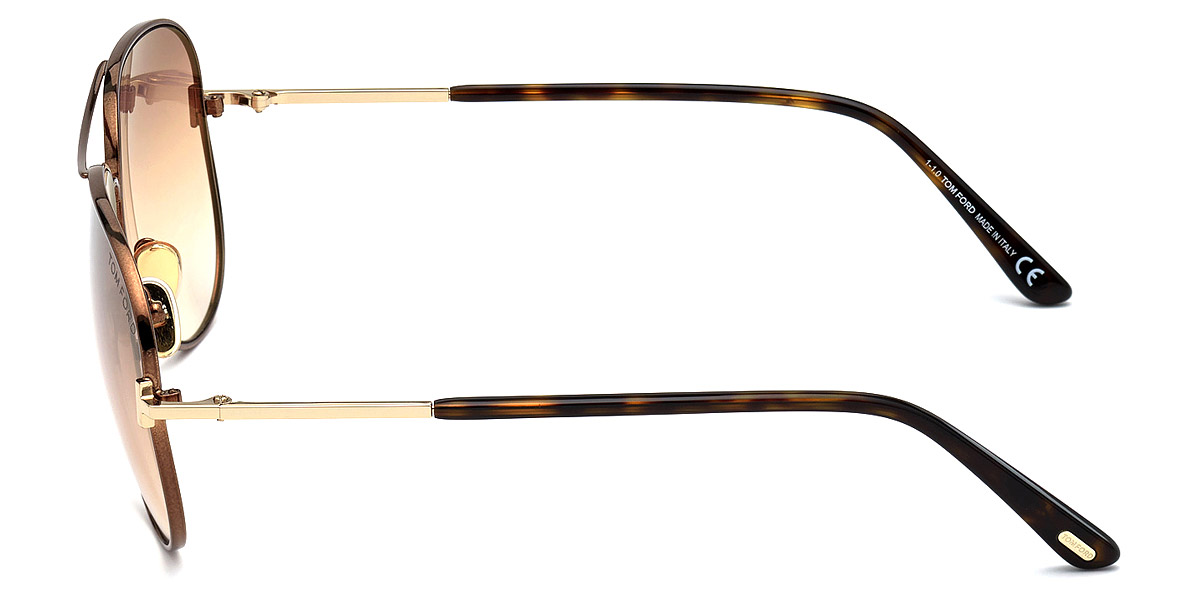 Color: Shiny Dark Brown/Classic Dark Havana (48G) - Tom Ford FT0823Clark48G61