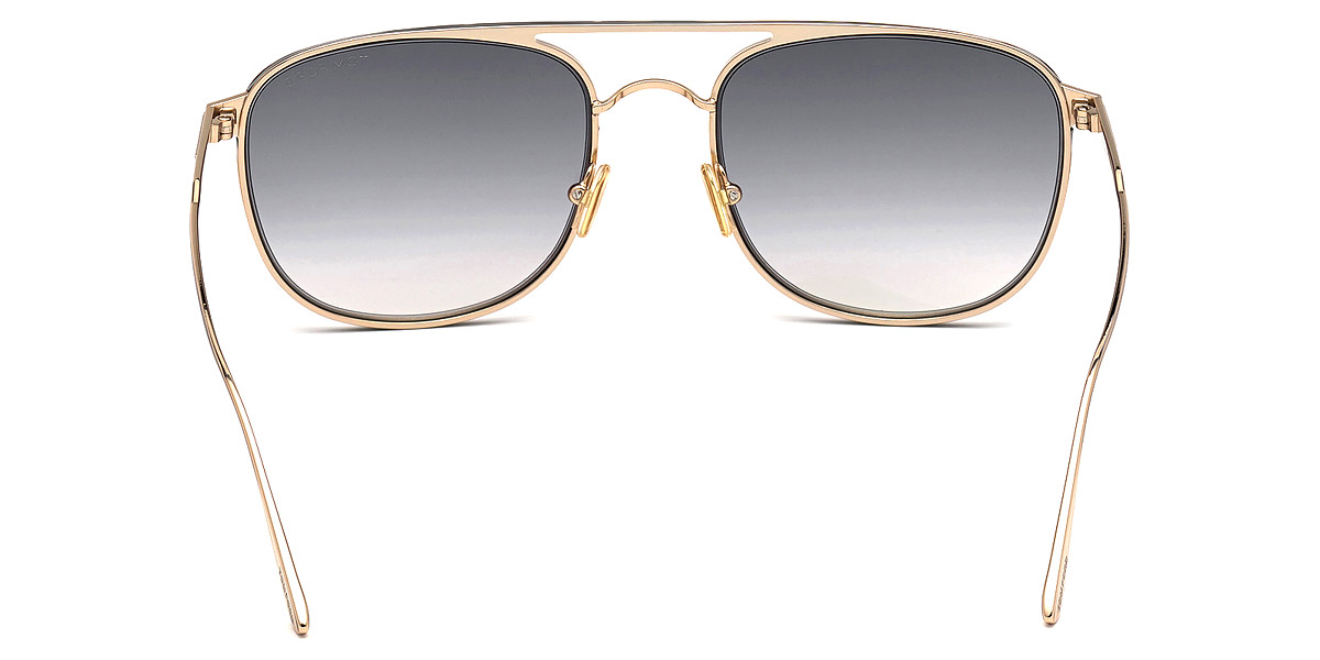 Color: Shiny Rose Gold with Black (28B) - Tom Ford FT0827Jake28B56