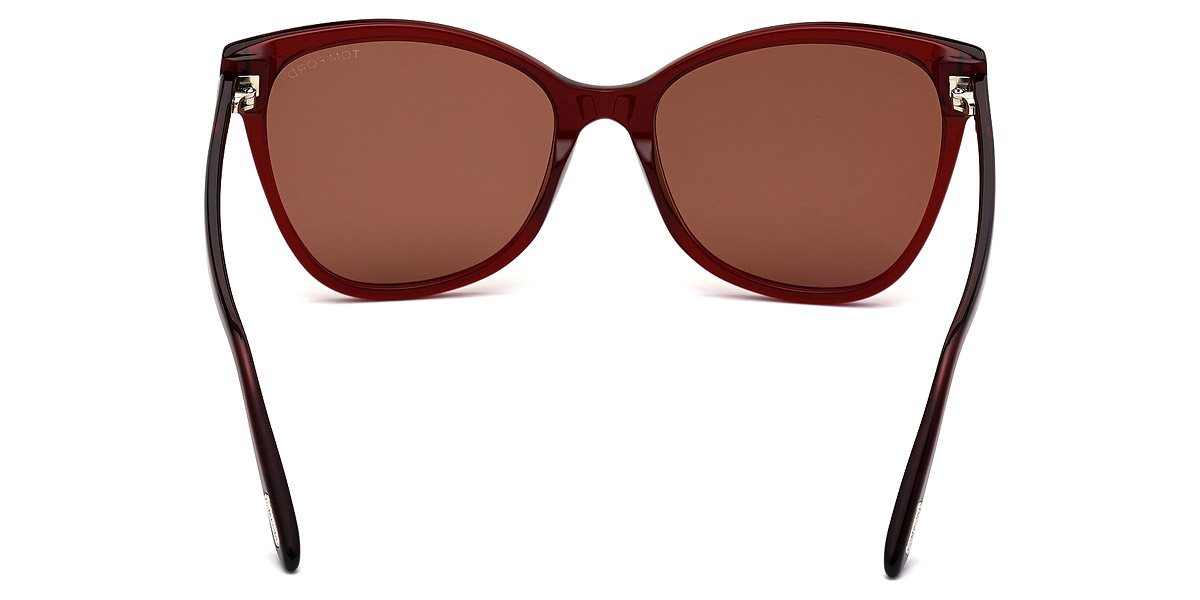 Color: Shiny Transparent Burgundy (68E) - Tom Ford FT0844Ani68E58