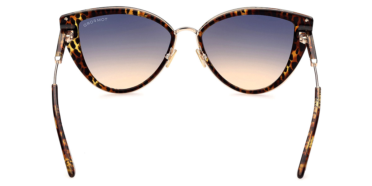 Color: Leopard Vintage Havana with Rose Gold (52B) - Tom Ford FT0868Anjelica-0252B57