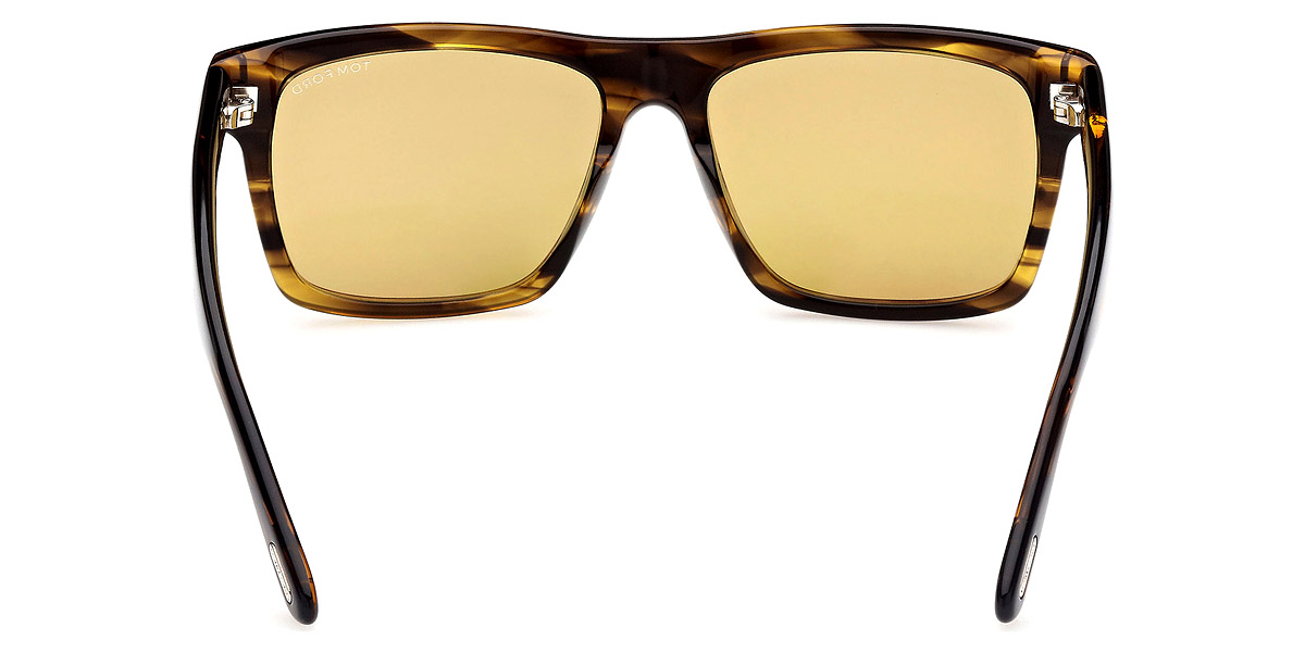 Color: Shiy Brown with Amber Stripes (55E) - Tom Ford FT0906Buckley-0255E56