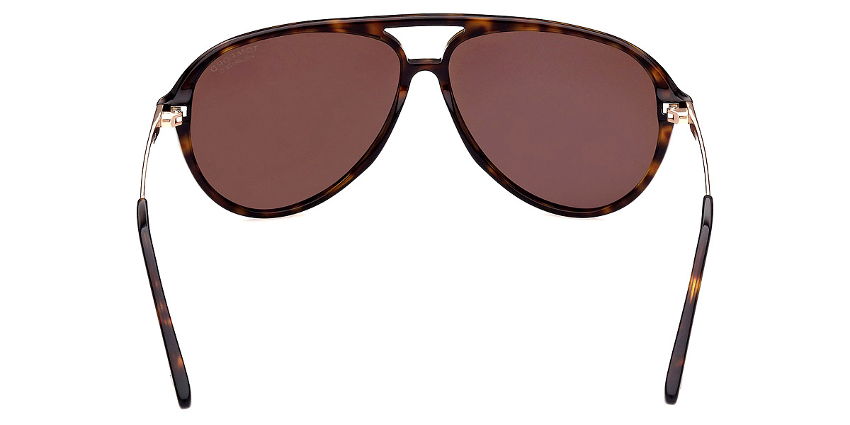 Color: Shiny Classic Dark Havana with Shiny Rose Gold (52H) - Tom Ford FT0909Samson52H62