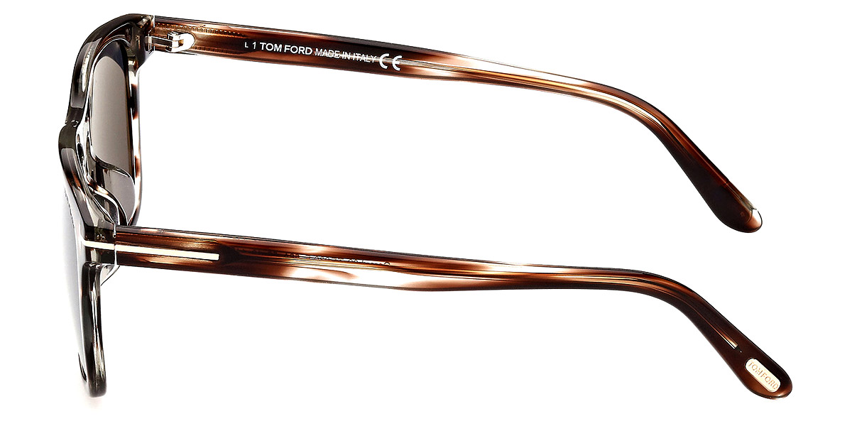 Color: Shiny Striped Brown Havana (56A) - Tom Ford FT0930-FGerard-0256A56