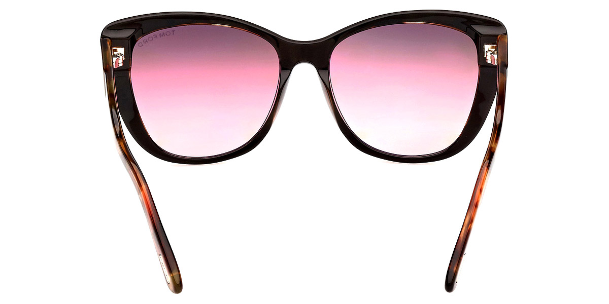 Color: Shiny Black & Antique Pink Havana (05F) - Tom Ford FT0937Nora05F57