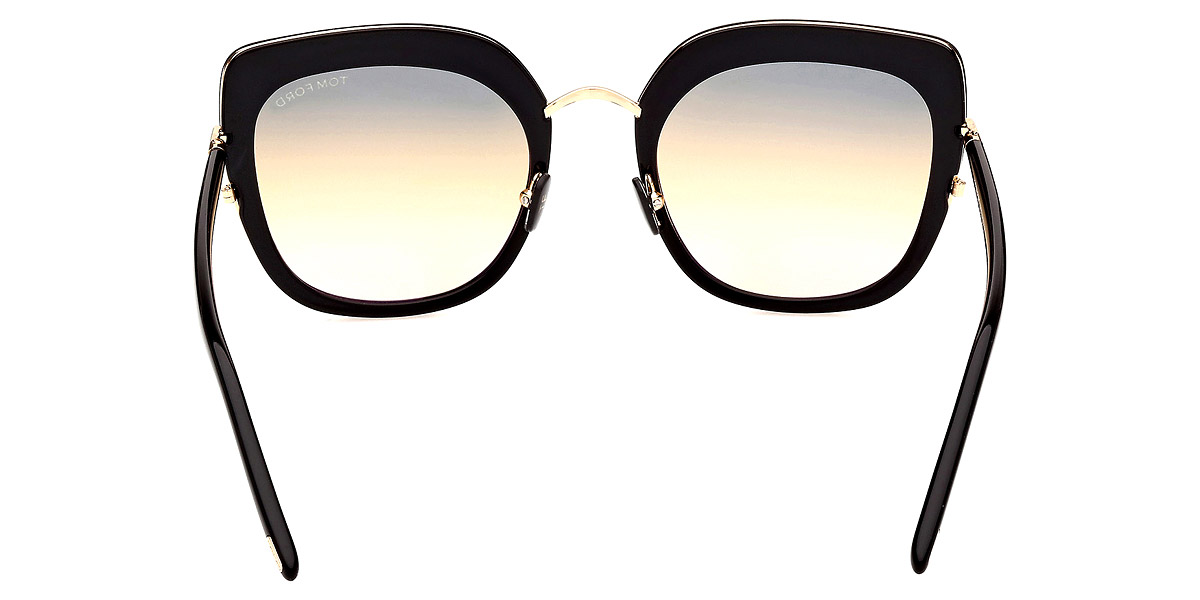 Color: Shiny Black and Rose Gold (01B) - Tom Ford FT0945Virginia01B55