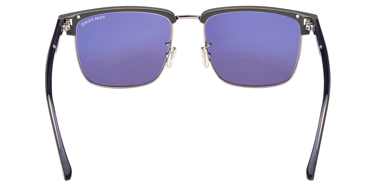 Color: Shiny Light Ruthenium/T Logo (51V) - Tom Ford FT0997-HHudson-0251V55