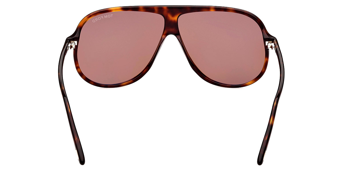 Color: Shiny Classic Dark Havana/T Logo (52E) - Tom Ford FT0998Spencer-0252E62