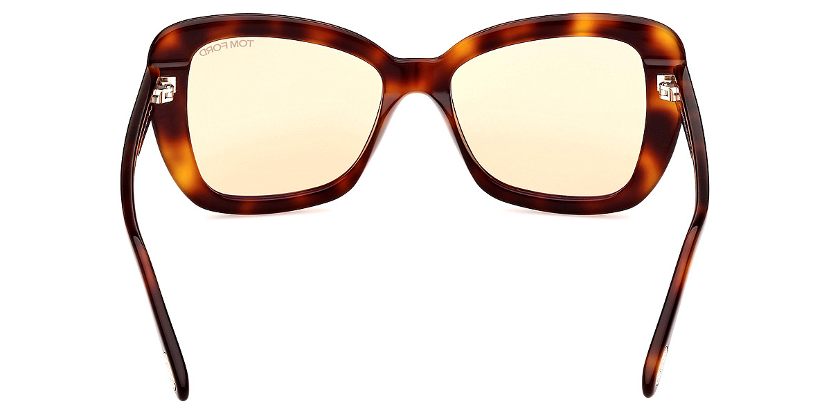 Color: Shiny Blonde Havana/T Logo (53E) - Tom Ford FT1008Maeve53E55