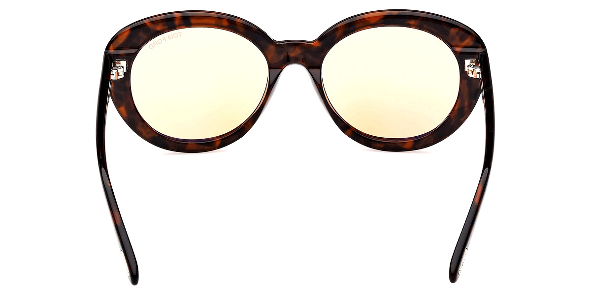 Color: Shiny Dark Havana/T Logo (52E) - Tom Ford FT1009Lily-0252E55