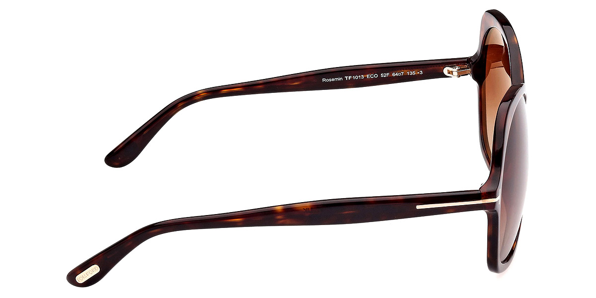 Color: Shiny Dark Havana/T Logo (52F) - Tom Ford FT1013Rosemin52F64