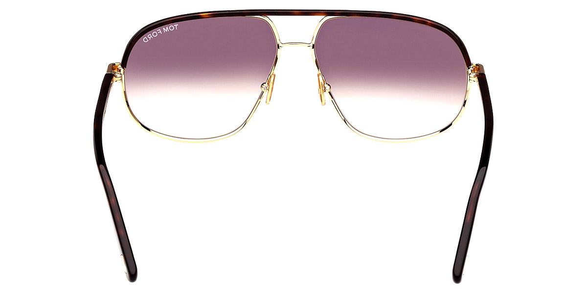 Color: Shiny Deep Gold/Shiny Dark Havana/T Logo (30F) - Tom Ford FT1019Maxwell30F59