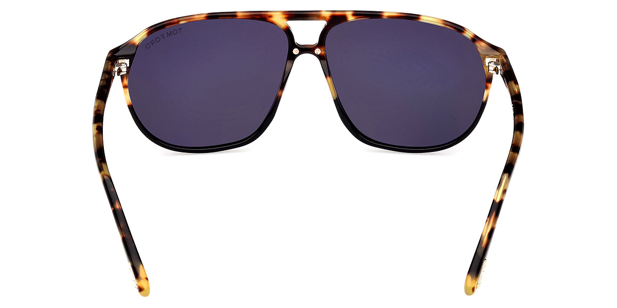 Color: Shiny Black and Gray Havana/T Logo (05A) - Tom Ford FT1026Bruce05A61