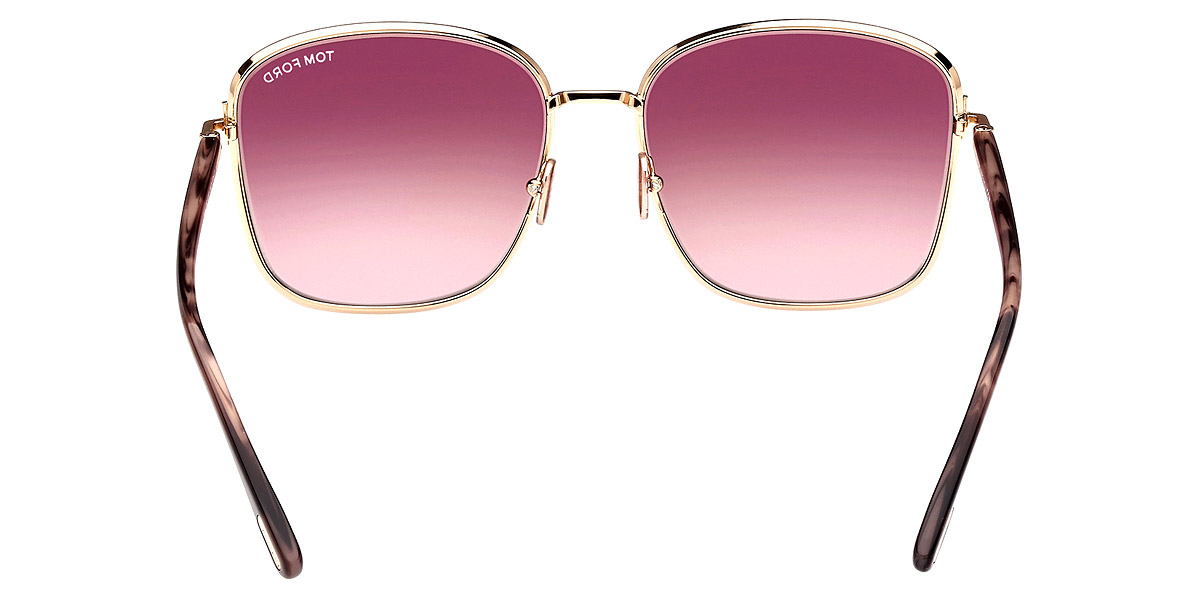 Color: Shiny Rose Gold/Shiny Rose Havana/T Logo (28Z) - Tom Ford FT1029Fern28Z57