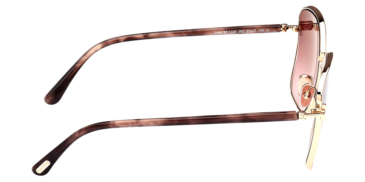 Color: Shiny Rose Gold/Shiny Rose Havana/T Logo (28Z) - Tom Ford FT1029Fern28Z57