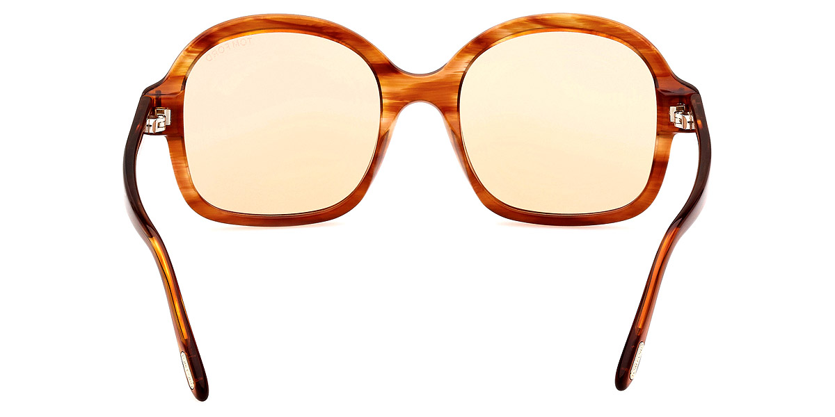 Color: Shiny Transparent Amber/T Logo (45E) - Tom Ford FT1034Hanley45E57