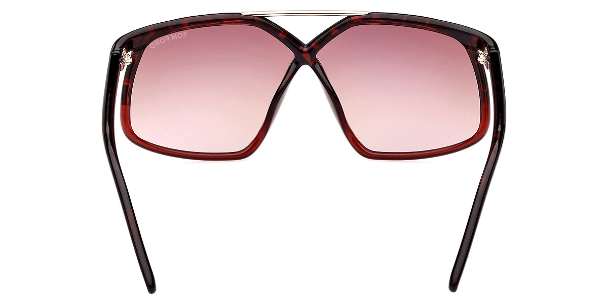 Color: Shiny Burgundy Havana/Rose Gold/T Logo (56Z) - Tom Ford FT1038Meryl56Z64