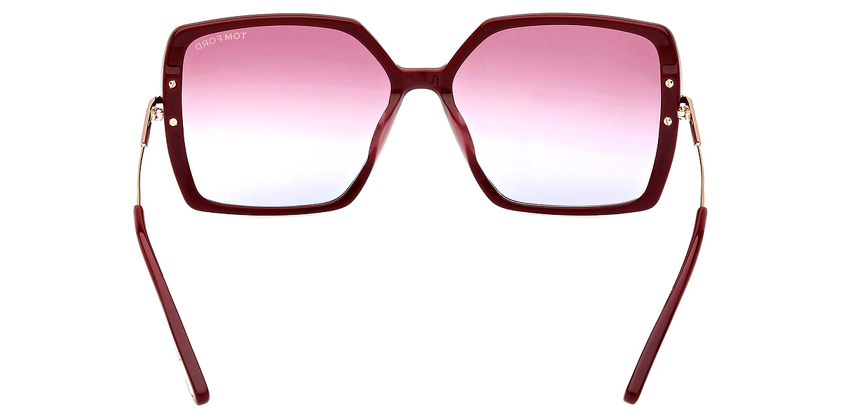 Color: Shiny Bordeaux/Shiny Rose Gold/T Logo (69Z) - Tom Ford FT1039Joanna69Z59