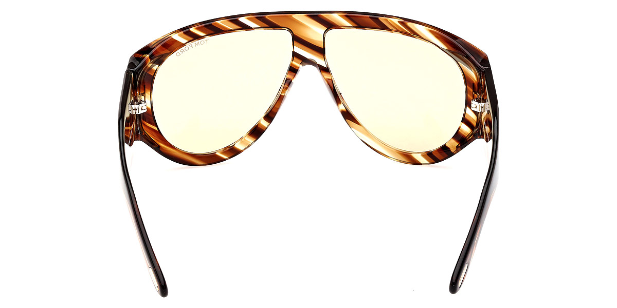 Color: Havana/Striped (56E) - Tom Ford FT104456E60