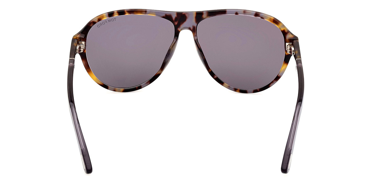 Color: Colored Havana/Shiny Gray (55C) - Tom Ford FT108055C59