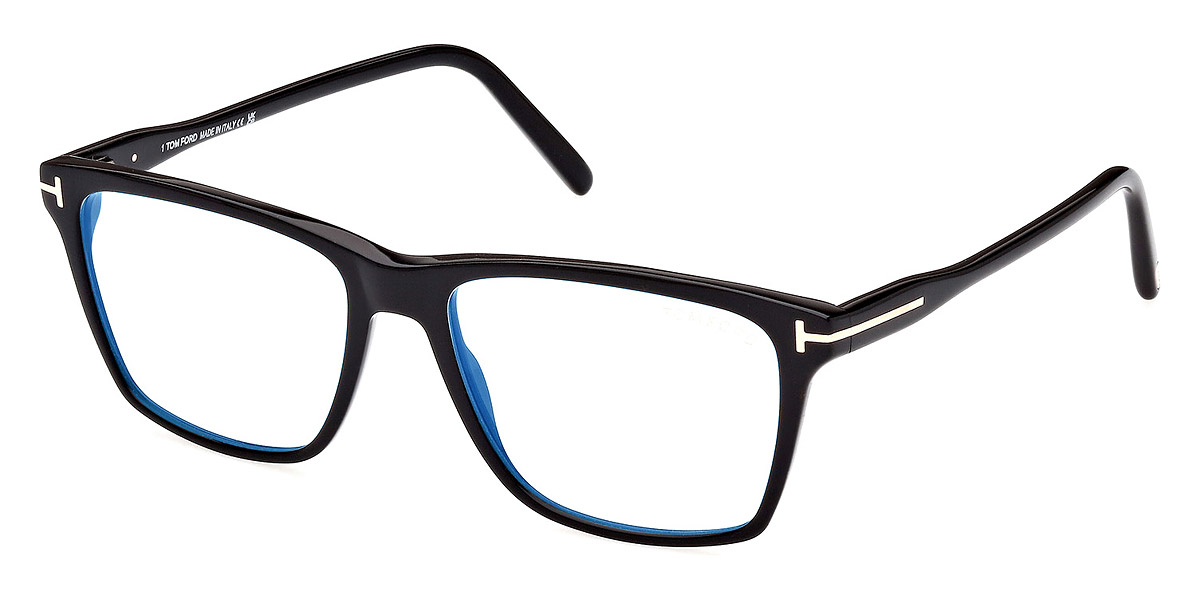 Tom Ford™ FT5817-B 001 56 Shiny Black/T Logo Eyeglasses