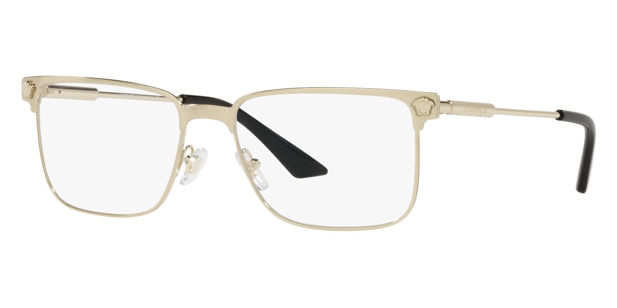 Versace™ VE1276 1339 55 Brushed Pale Gold Eyeglasses